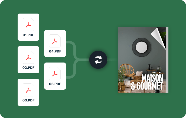 Fusionner plusieurs PDF en un seul Flipbook
