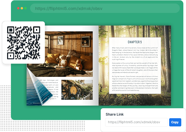 링크로 전자책 공유 또는 QR 코드로 제공 - FlipHTML5